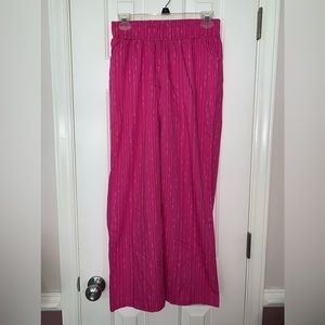 DG2 Diane Gilman Hot Pink wide legs relaxed fit pants with pockets. NWT size PXS